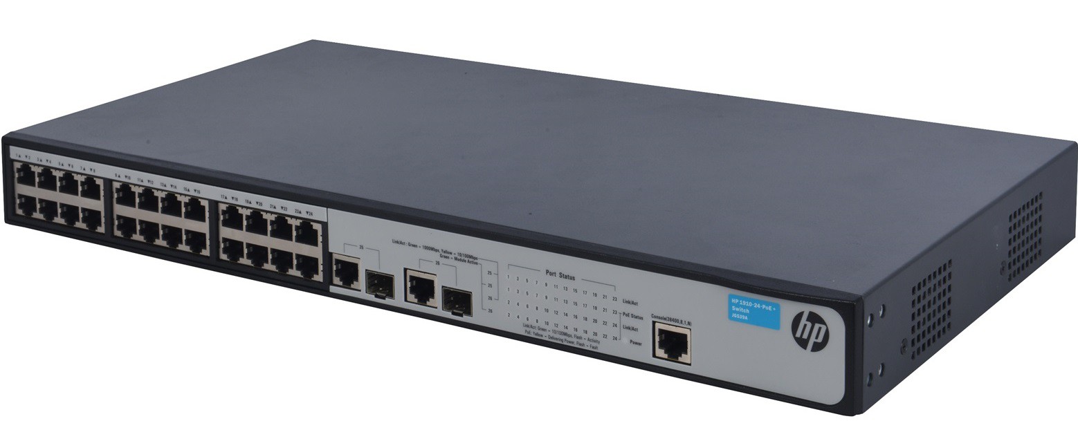 HP 1910 Series 24-Port PoE+ Ethernet Smart Managed Switch | eBay