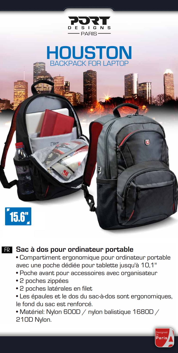 Acheter Sac à dos HOUSTON Backpack 15,6'' - Port Designs Maroc