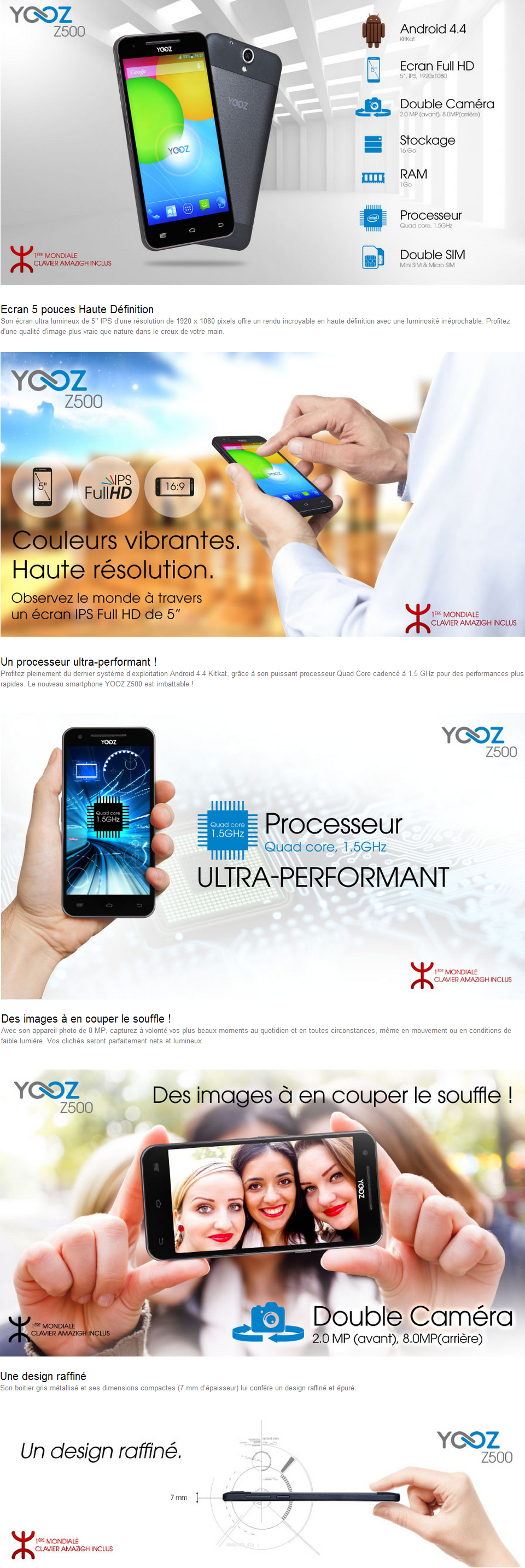 Acheter Smartphone YooZ Z500 Maroc