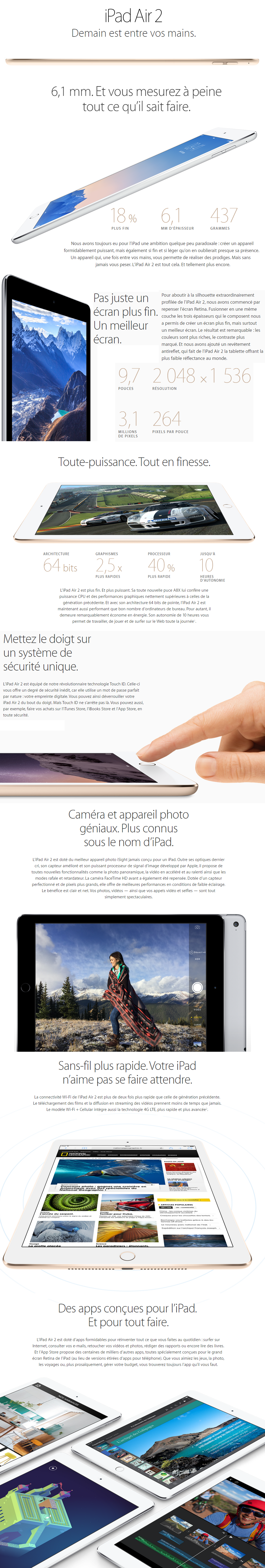 Acheter iPad Air 2 - Apple Maroc