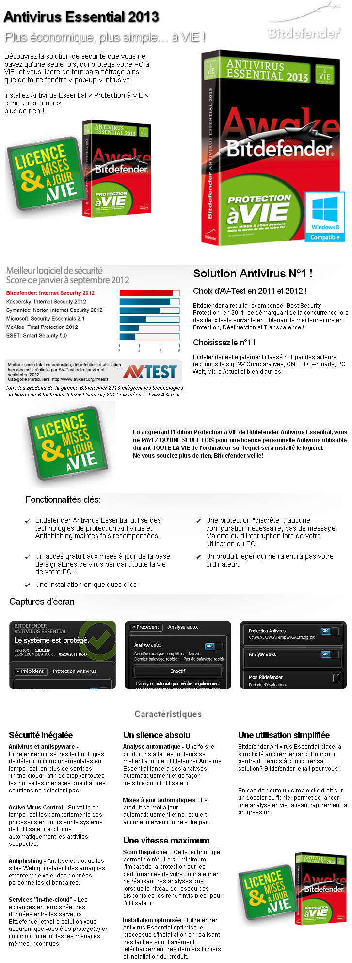Acheter Bitdefender Antivirus Essential 2013 - 1 poste à vie Maroc