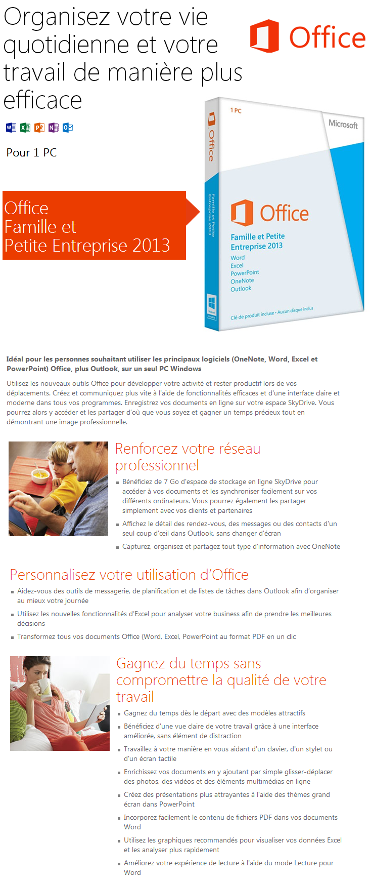 Acheter Microsoft Office Famille et petite entreprise 2013 32-bits/x64 maroc