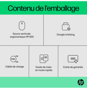 HP Souris sans fil ergonomique 920 Souris sans fil ergonomique HP 920  (6H1A4AA)