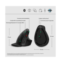 HP Souris sans fil ergonomique 920 Souris sans fil ergonomique HP 920  (6H1A4AA)