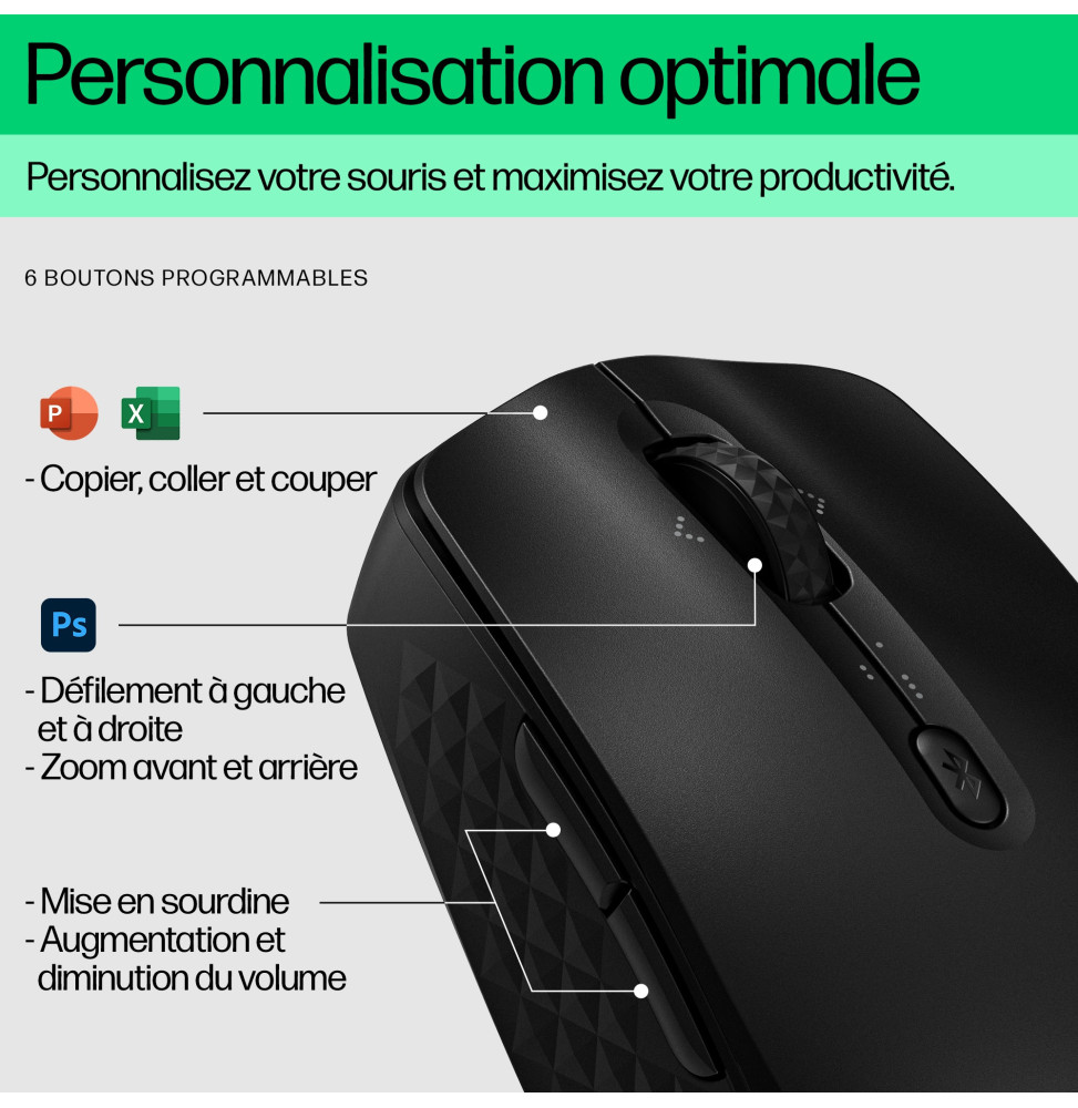 HP Souris Bluetooth programmable 420 Souris Bluetooth programmable HP 420 (7M1D3AA) — image 9