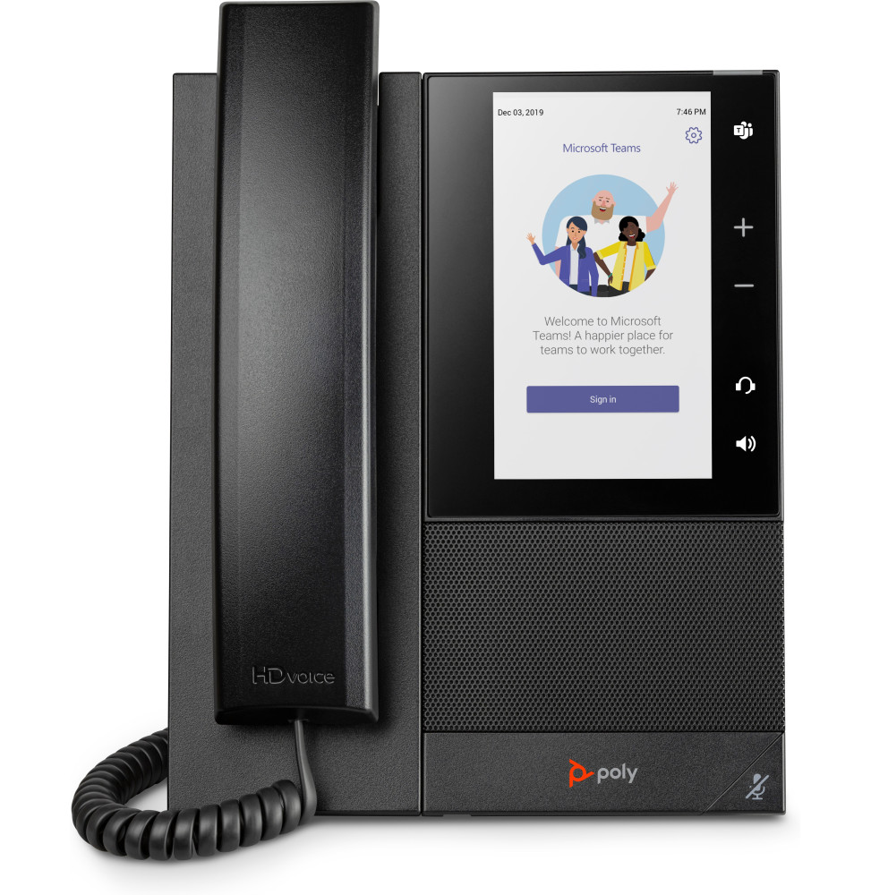 POLY Téléphone multimédia professionnel CCX 505 pour Microsoft Teams et compatible PoE (82Z79AA)