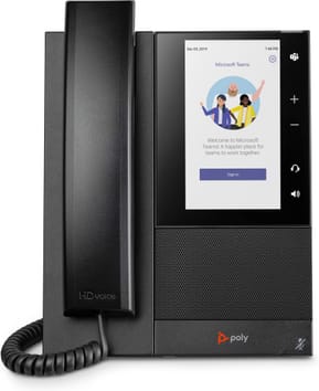 POLY Téléphone multimédia professionnel CCX 505 pour Microsoft Teams et compatible PoE (82Z79AA)