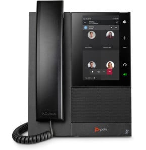 POLY Téléphone multimédia professionnel CCX 505 pour Microsoft Teams et compatible PoE (82Z79AA)