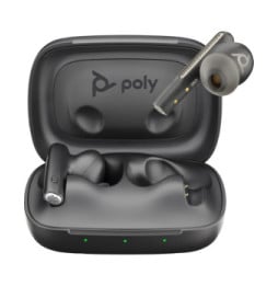 POLY Écouteurs noirs Voyager Free 60 UC + adaptateur USB-C BT700 + étui de charge de base (7Y8M0AA)