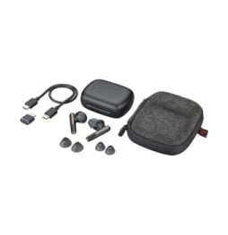 POLY Écouteurs noirs Voyager Free 60 UC + adaptateur USB-C BT700 + étui de charge de base (7Y8M0AA)