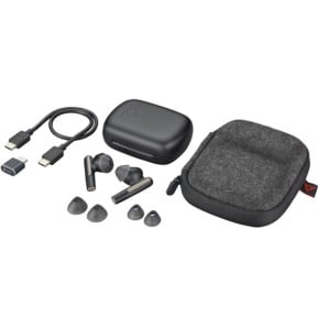 POLY Écouteurs noirs Voyager Free 60 UC + adaptateur USB-C BT700 + étui de charge de base (7Y8M0AA)