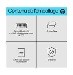 HP Clavier Bluetooth multi-appareil compact 355 Clavier Bluetooth multi-appareil compact HP 355  (692S9AA)