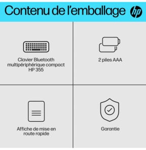 HP Clavier Bluetooth multi-appareil compact 355 Clavier Bluetooth multi-appareil compact HP 355  (692S9AA)