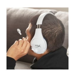 HyperX Core Cloud Plus - Casque pour jeux sans fil (bleu blanc) - PS5 -PS4 (4P5J1AA)