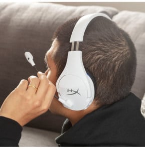 HyperX Core Cloud Plus - Casque pour jeux sans fil (bleu blanc) - PS5 -PS4 (4P5J1AA)