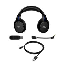 HyperX Cloud Flight - Casque de jeu sans fil (noir-bleu) - PS5-PS4 (4P5H6AA)