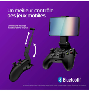 HyperX Clutch - Wireless Gaming Controller (Black) - Mobile, PC (516L8AA)