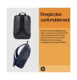 HP Sac à dos pour ordinateur portable Travel 18 litres 15,6 pouces, gris fer (6B8U6AA)