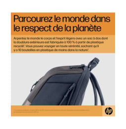 HP Sac à dos pour ordinateur portable Travel 18 litres 15,6 pouces, gris fer (6B8U6AA)