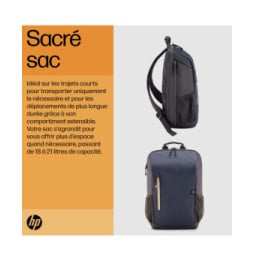 HP Sac à dos pour ordinateur portable Travel 18 litres 15,6 pouces, gris fer (6B8U6AA)