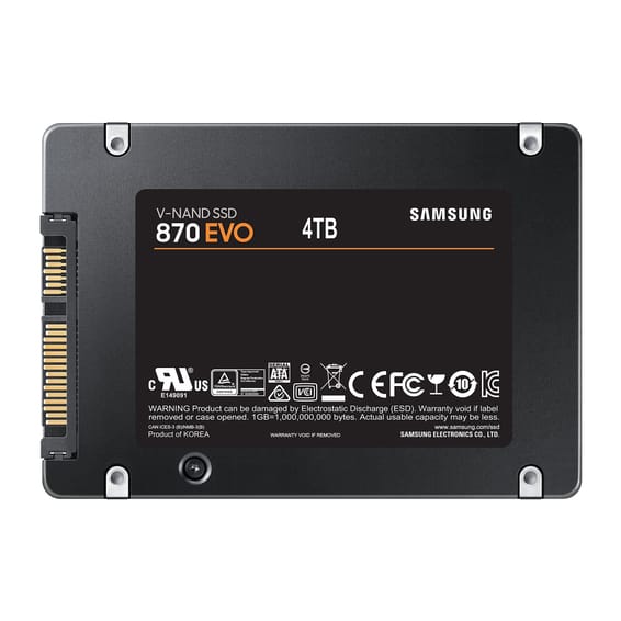Samsung 870 EVO 2.5" 4 To Série ATA III V-NAND (MZ-77E4T0B/EU)