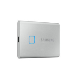 Samsung MU-PC500S 500 Go Argent Portable SSD T7 Touch USB 3.2, NVMe, 500GB  (MU-PC500S/WW)