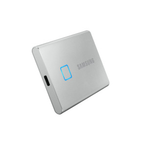 Samsung MU-PC500S 500 Go Argent Portable SSD T7 Touch USB 3.2, NVMe, 500GB  (MU-PC500S/WW)