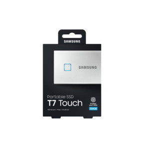 Samsung MU-PC500S 500 Go Argent Portable SSD T7 Touch USB 3.2, NVMe, 500GB  (MU-PC500S/WW)