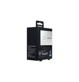 Samsung MU-PC500S 500 Go Argent Portable SSD T7 Touch USB 3.2, NVMe, 500GB  (MU-PC500S/WW)