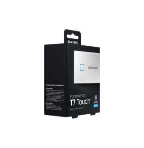 Samsung MU-PC500S 500 Go Argent Portable SSD T7 Touch USB 3.2, NVMe, 500GB  (MU-PC500S/WW)