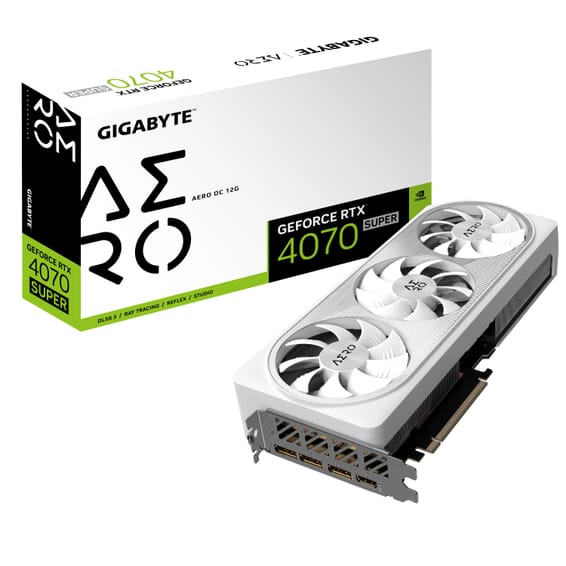 Gigabyte AERO GeForce RTX 4070 SUPER OC 12G NVIDIA 12 Go GDDR6X (GV-N407SAERO OC-12GD)