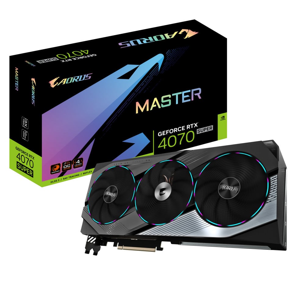 Gigabyte AORUS GeForce RTX 4070 SUPER MASTER 12G NVIDIA 12 Go GDDR6X (GV-N407SAORUS M-12GD)