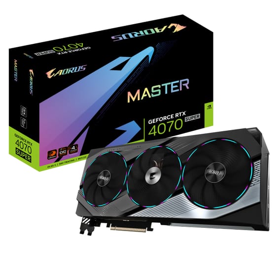Gigabyte AORUS GeForce RTX 4070 SUPER MASTER 12G NVIDIA 12 Go GDDR6X (GV-N407SAORUS M-12GD)
