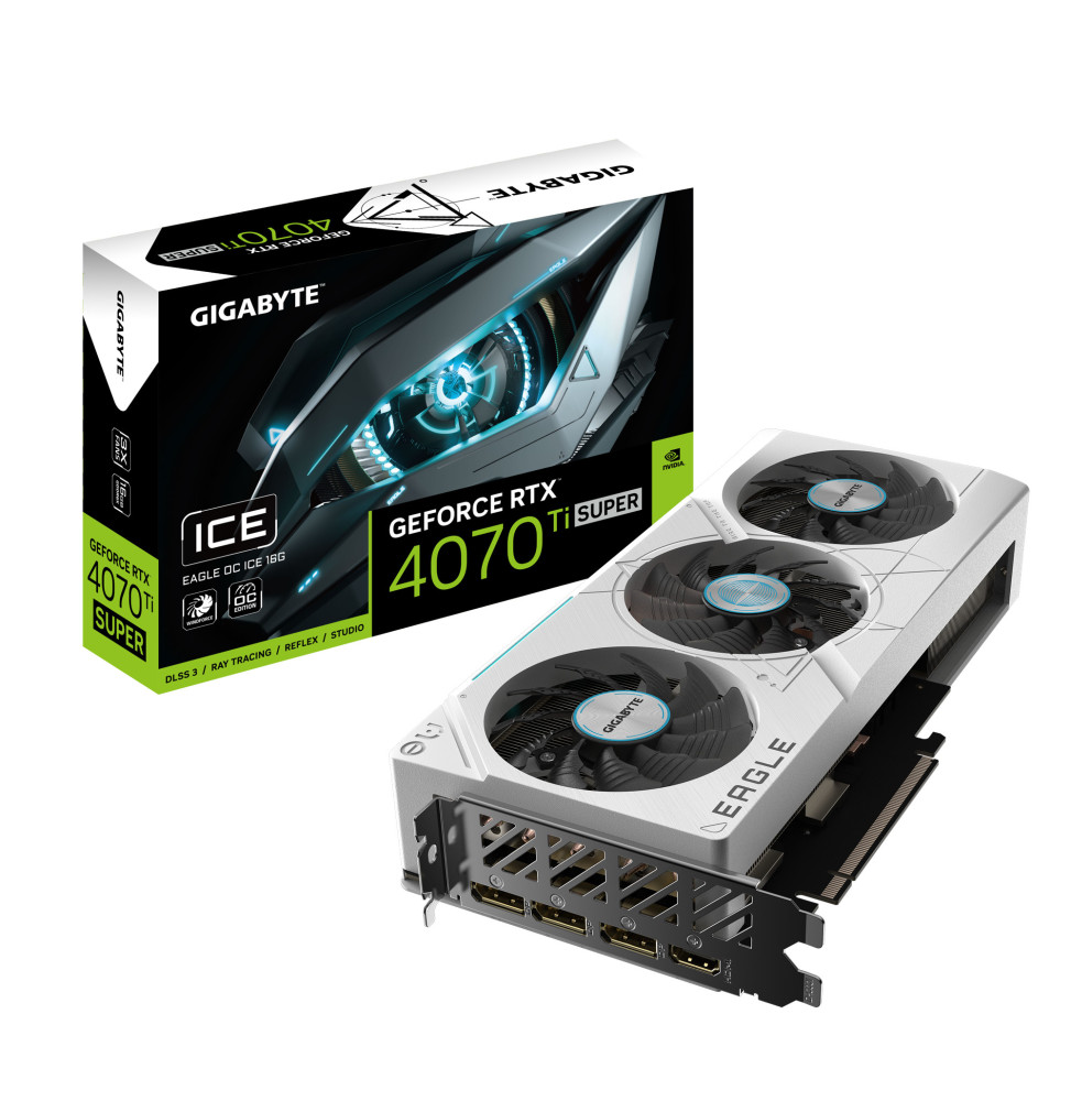 Gigabyte GeForce RTX 4070 Ti SUPER EAGLE OC ICE 16G NVIDIA 16 Go GDDR6X (GV-N407TSEAGLEOC ICE-16GD)