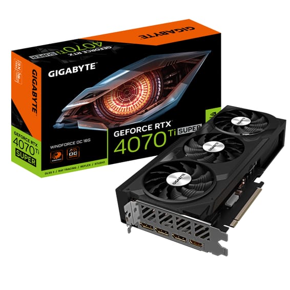 Gigabyte GeForce RTX 4070 Ti SUPER WINDFORCE OC 16G NVIDIA 16 Go GDDR6X (GV-N407TSWF3OC-16GD)