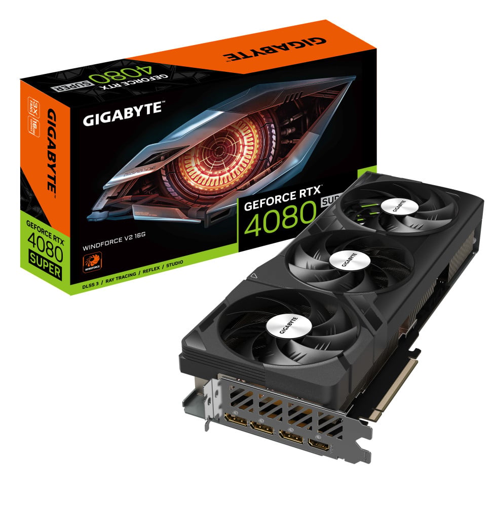Gigabyte GeForce RTX 4080 SUPER WINDFORCE V2 16G NVIDIA 16 Go GDDR6X (GV-N408SWF3V2-16GD)