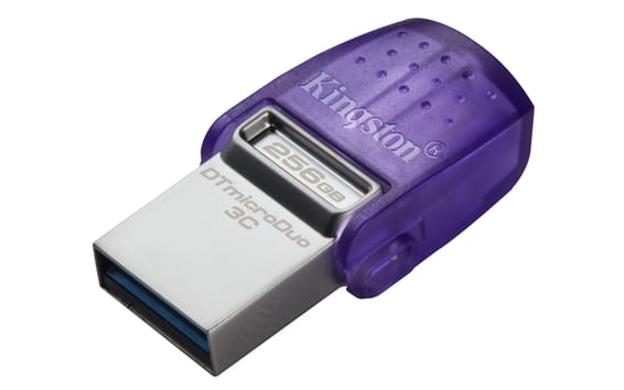 Kingston Technology DataTraveler 256 Go microDuo 3C 200 Mo/s dual USB-A + USB-C (DTDUO3CG3/256GB)