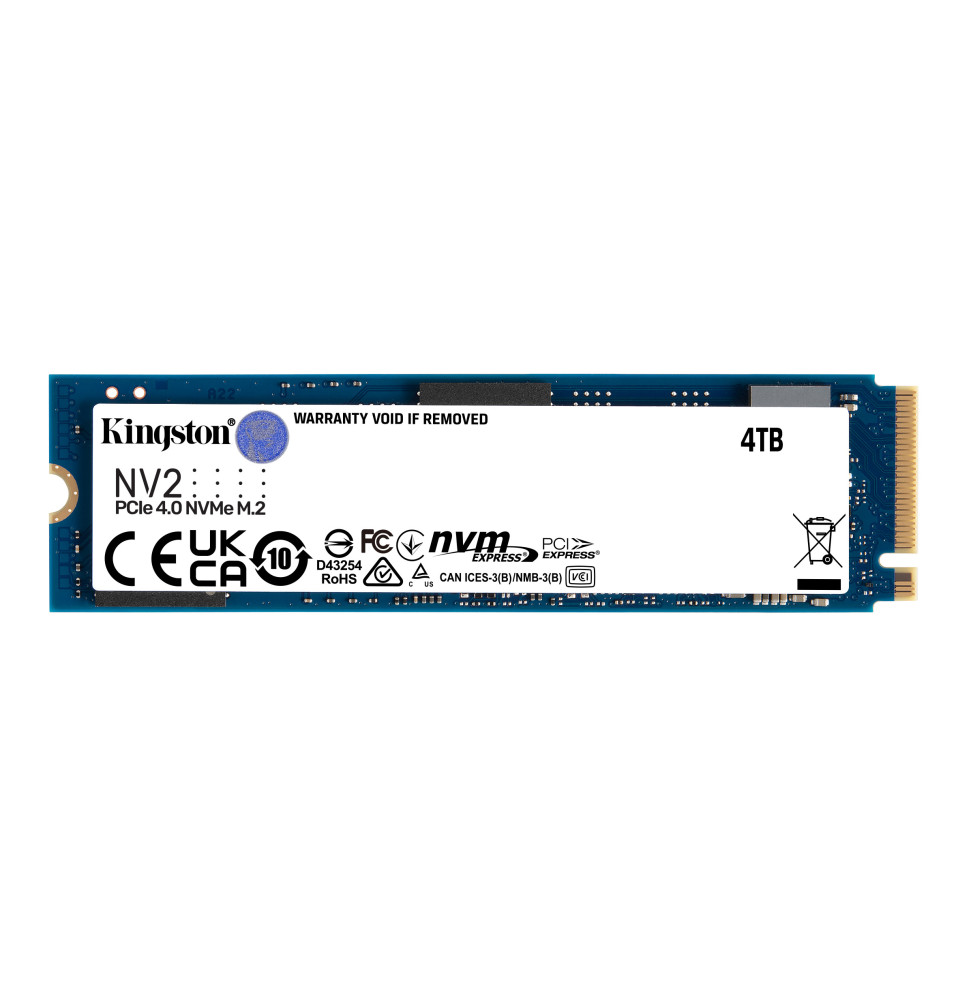 Kingston Technology 4000G NV2 M.2 2280 PCIe 4.0 NVMe SSD (SNV2S/4000G)