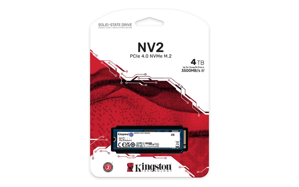 Kingston Technology 4000G NV2 M.2 2280 PCIe 4.0 NVMe SSD (SNV2S/4000G) — image 4