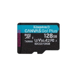 Kingston Technology Carte microSDXC Canvas Go Plus 170R A2 U3 V30 de 128 Go + ADP (SDCG3/128GB)