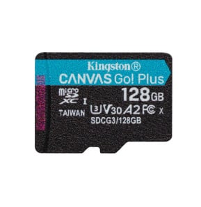 Kingston Technology Carte microSDXC Canvas Go Plus 170R A2 U3 V30 de 128 Go + ADP (SDCG3/128GB)