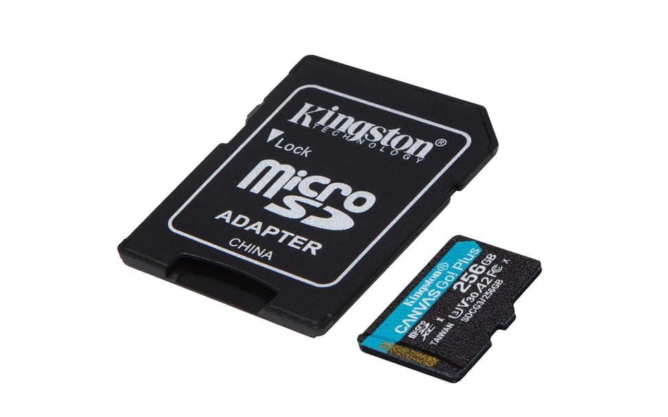 Kingston Technology Carte microSDXC Canvas Go Plus 170R A2 U3 V30 de 256 Go + ADP (SDCG3/256GB) — image 2