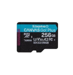 Kingston Technology Carte microSDXC Canvas Go Plus 170R A2 U3 V30 de 256 Go + ADP (SDCG3/256GB)