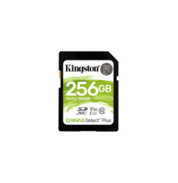 Kingston Technology Carte SDXC Canvas Select Plus 100R C10 UHS-I U3 V30 de 256 Go (SDS2/256GB)
