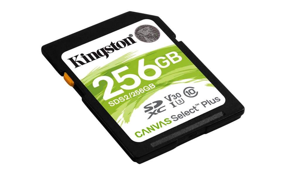 Kingston Technology Carte SDXC Canvas Select Plus 100R C10 UHS-I U3 V30 de 256 Go (SDS2/256GB) — image 2