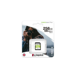 Kingston Technology Carte SDXC Canvas Select Plus 100R C10 UHS-I U3 V30 de 256 Go (SDS2/256GB)