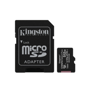 Kingston Technology Carte micSDXC Canvas Select Plus 100R A1 C10 de 512 Go + ADP (SDCS2/512GB)