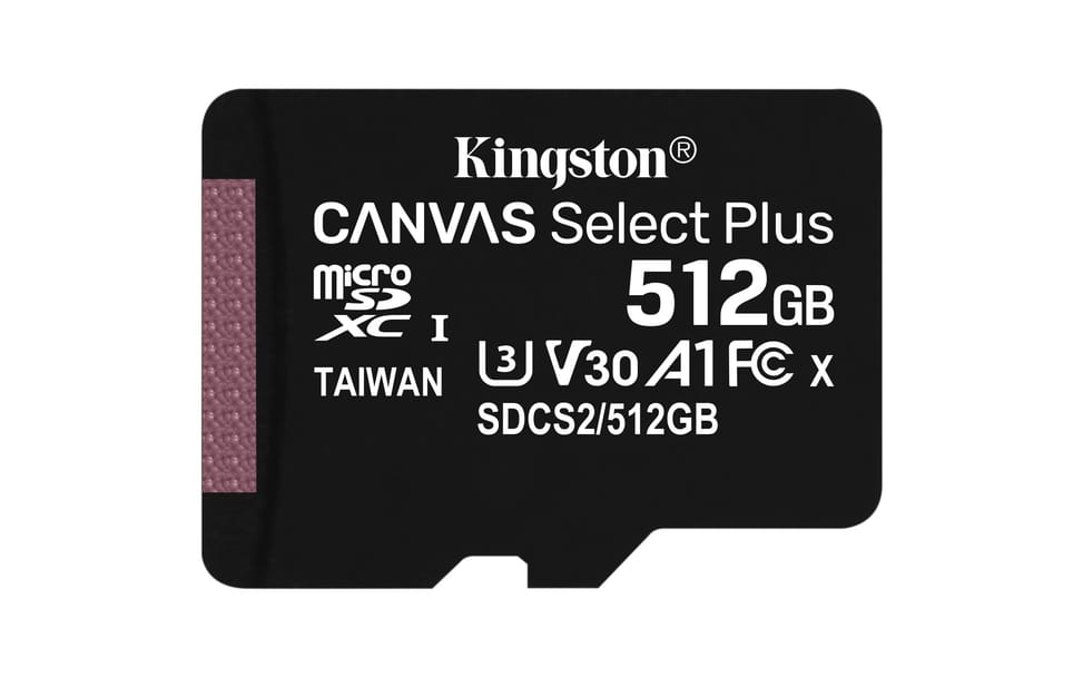 Kingston Technology Carte micSDXC Canvas Select Plus 100R A1 C10 de 512 Go + ADP (SDCS2/512GB) — image 3