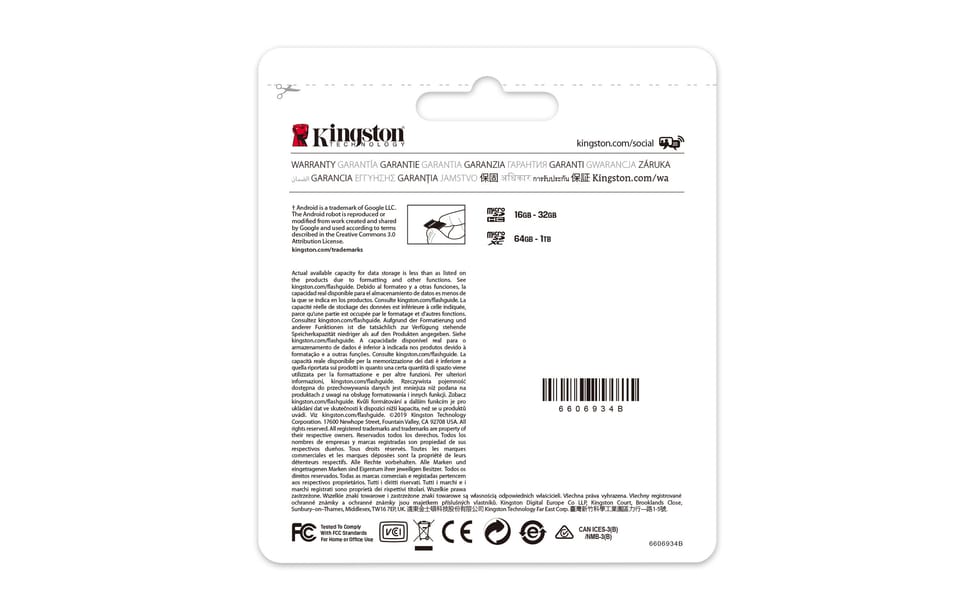 Kingston Technology Carte micSDXC Canvas Select Plus 100R A1 C10 de 512 Go + ADP (SDCS2/512GB) — image 6