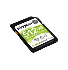 Kingston Technology Carte SDXC Canvas Select Plus 100R C10 UHS-I U3 V30 de 512 Go (SDS2/512GB)